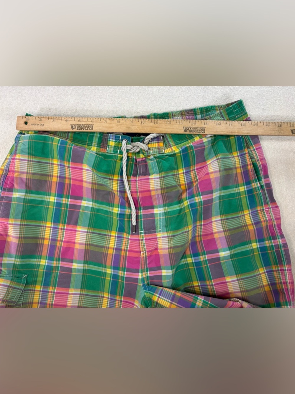 Polo Ralph Lauren Swim Trunks Mens LT Plaid Multicolor Beach Preppy - Picture 5 of 8